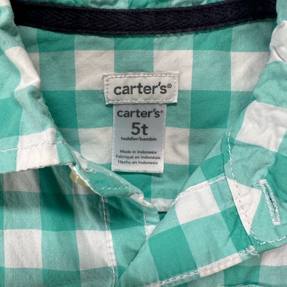 Carter’s Boys Short Sleeve Button Down Shirt - Picture 3 of 6